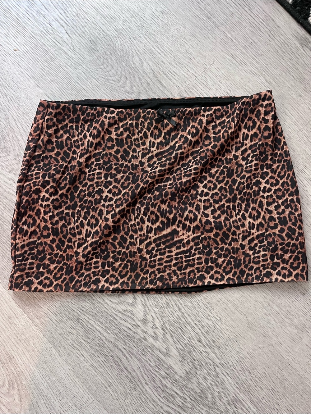 Edikted Leopard Print Mini Skirt - Brown & Black